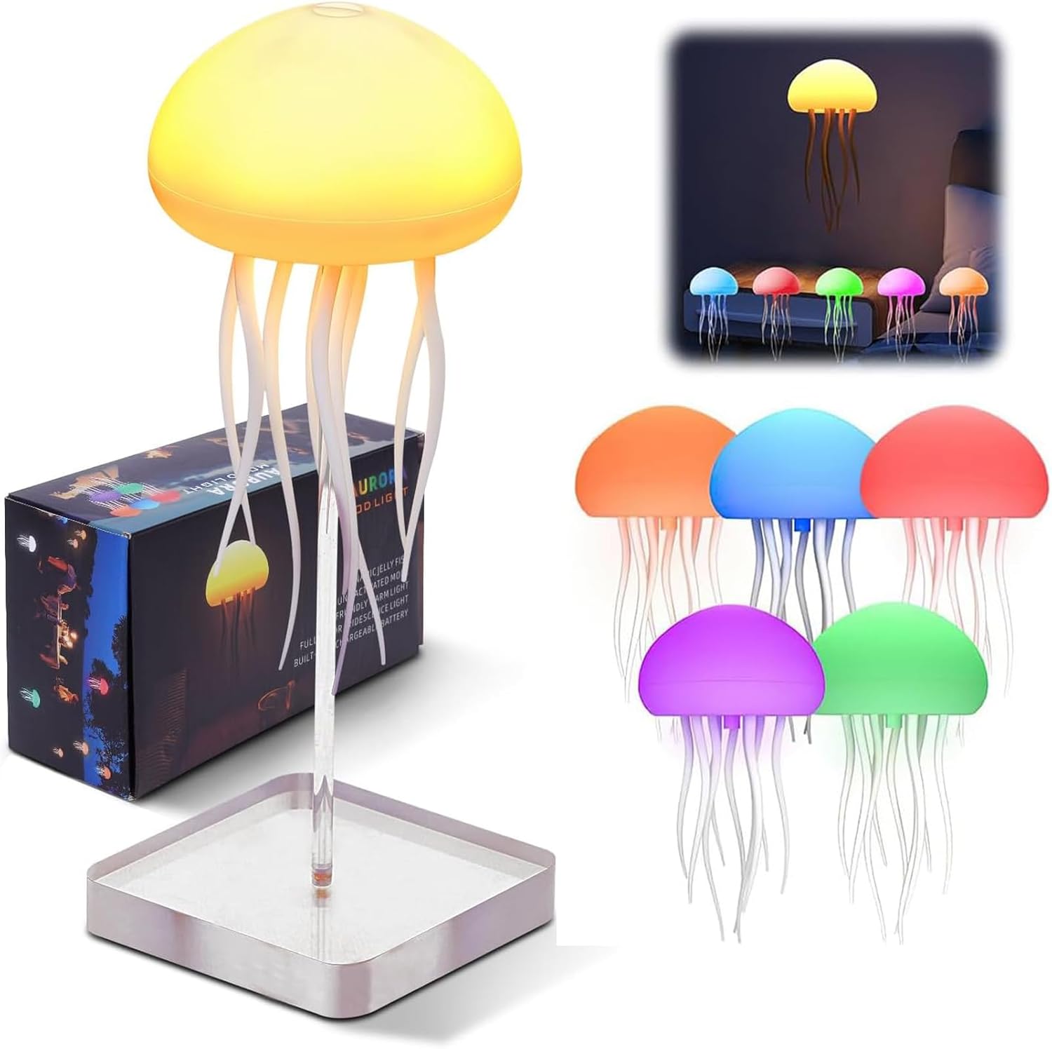 Jellyfish LED Night Light-Color Changing Ocean Lamp